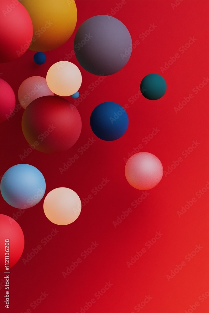 Aufkleber a gradient with abstract 3d spheres floating on the background.