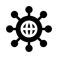 Networking glyph icon