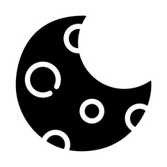 Crescent Moon Solid Icon