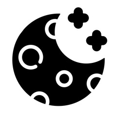 Crescent Star Solid Icon