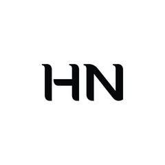 HN monogram logo design letter text name symbol monochrome logotype alphabet character simple logo