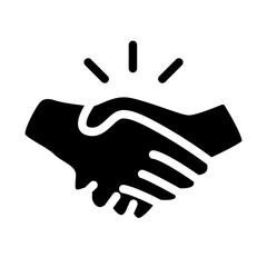 Obraz premium Handshake Solid Icon