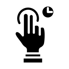 Hold Tap Solid Icon