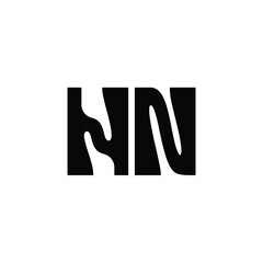 HN monogram logo design letter text name symbol monochrome logotype alphabet character simple logo