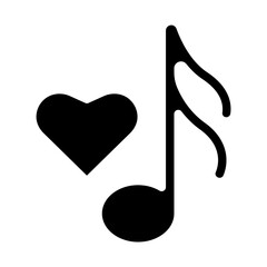 Love Music Solid Icon