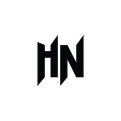 HN monogram logo design letter text name symbol monochrome logotype alphabet character simple logo