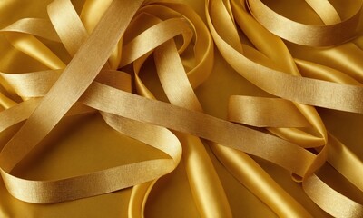 다양한 형태와 디자인의 금색 리본