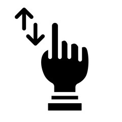 Obraz premium Move Up Down Solid Icon