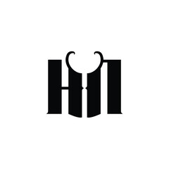 HN monogram logo design letter text name symbol monochrome logotype alphabet character simple logo