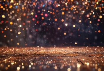 Glittering festive background with sparkles and bokeh effect in a colorful and lively atmosphere, celebration, upbeat, playful