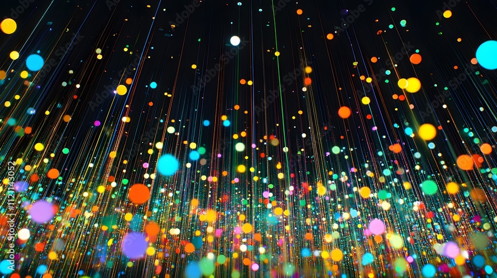 Aufkleber A vibrant network of glowing dots and connecting lines forming a financial web concept.