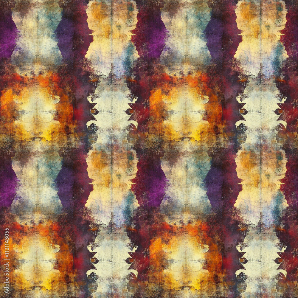 Poster seamless vintage grunge abstract pattern showcasing harmonious color transitions and textured layers