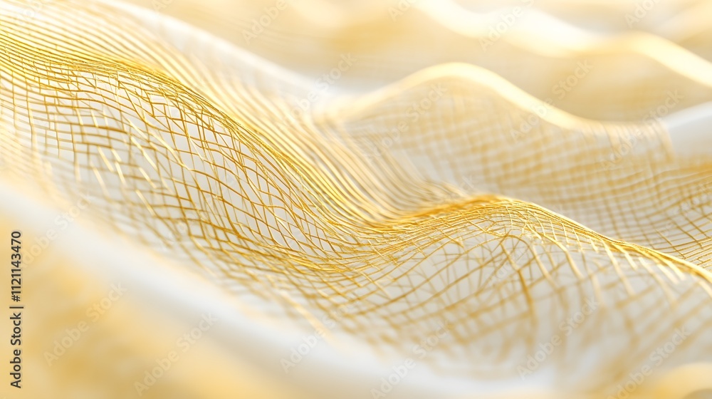 Aufkleber A dynamic display of interconnected golden lines forming an abstract tax grid system.