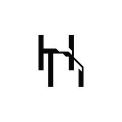 HN monogram logo design letter text name symbol monochrome logotype alphabet character simple logo