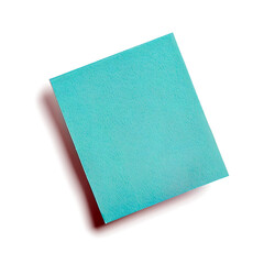 Fototapeta premium Blank Sticky Fountain Blue Paper Note on White Background – Perfect for Stationery, Productivity Concepts, Office Branding, Stationery, E-commerce, Ads, Blogs, Social Media, Presentations