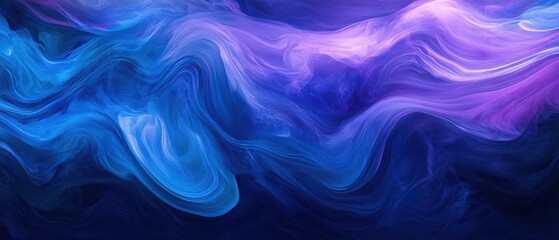 Obraz premium Abstract Swirling Blue and Purple Liquid Paint Texture Background