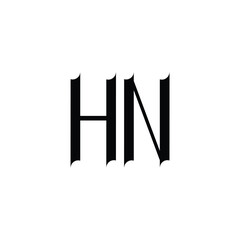 HN monogram logo design letter text name symbol monochrome logotype alphabet character simple logo