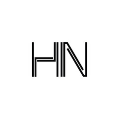 HN monogram logo design letter text name symbol monochrome logotype alphabet character simple logo