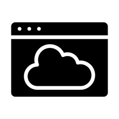 Web Cloud Solid Icon