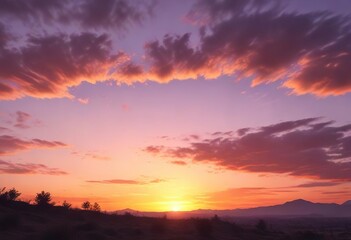 Obraz premium Soft brush strokes of colors during a beautiful sunset, stroke, color, hues