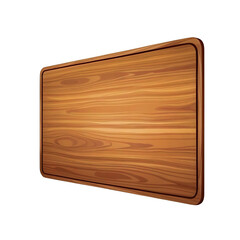 Wooden Signboard Hanging with Transparent Background