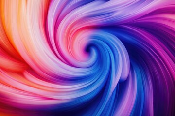 Obraz premium Colorful Paint Swirl on Black Background