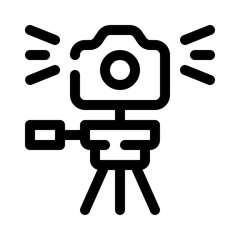 Camera Tripod line icon