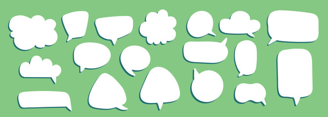 Collection of speech bubble templates