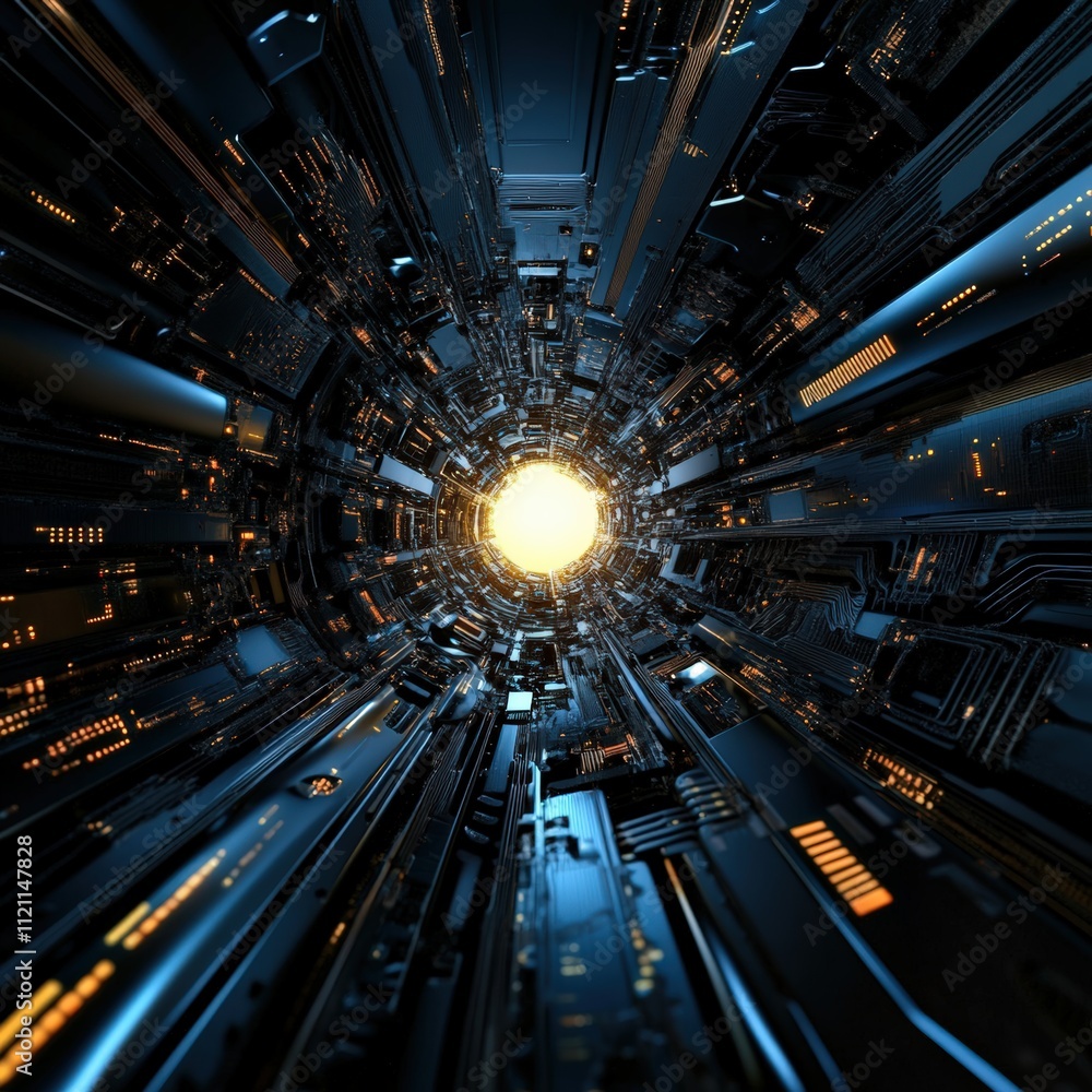 Poster abstract tech-themed background