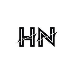 HN monogram logo design letter text name symbol monochrome logotype alphabet character simple logo