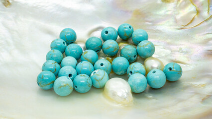 ターコイズ　ビーズ8mm