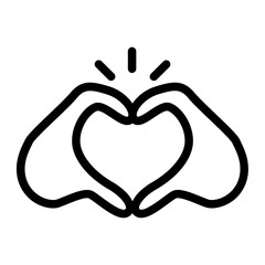 Obraz premium Heart Hand icon
