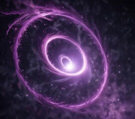 Fototapeta premium Glittering purple dust particles in a swirling vortex , whirlpool, energetic, spiral