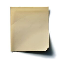 Blank Sticky Off White Paper Note on White Background &ndash; Perfect for Stationery, Productivity Concepts, Office Branding, Stationery, E-commerce, Ads, Blogs, Social Media, Presentations