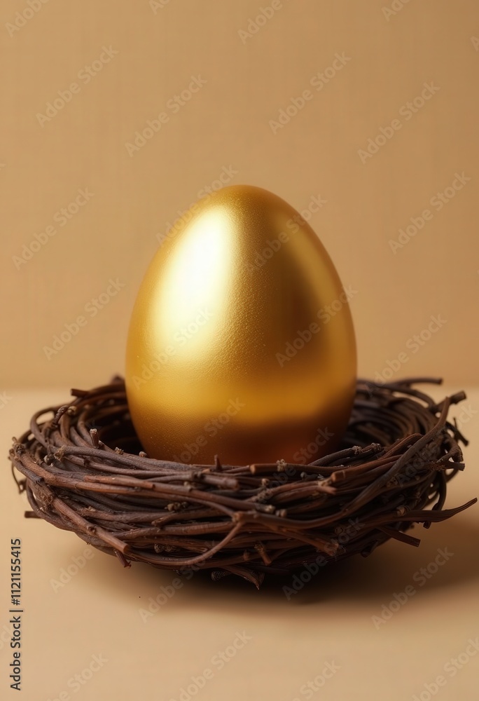 Wall mural Golden Egg in a Nest