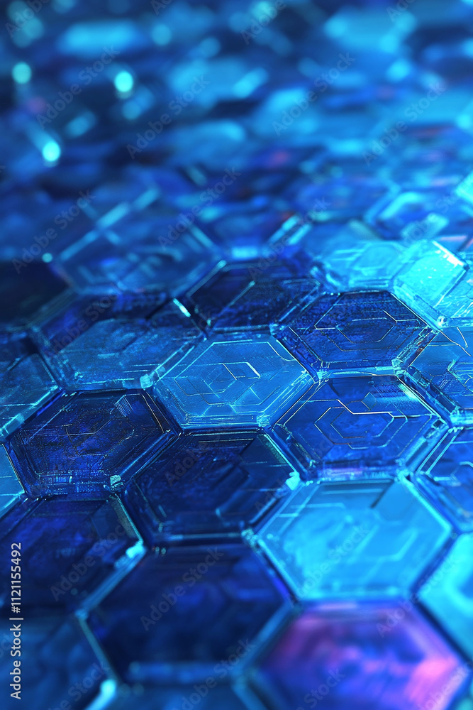 Poster high-tech hexagonal patterns for innovative product posters.
