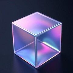 holographic 3D cube shape 