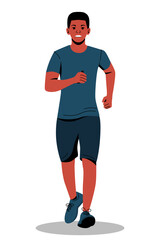 Illustration of a Man Jogging