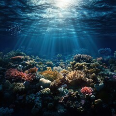 Fototapeta premium Underwater coral reef