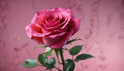 Blurred background with bloomed pink red rose , petals, bloom, background