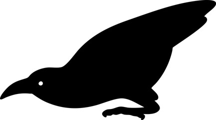 vector illustration of a crow or raven.
