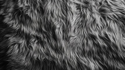 Fototapeta premium Close-up of dark grey fur, soft and fluffy with natural hair texture, perfect for realistic backgrounds