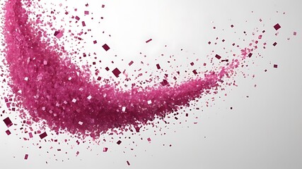 Fototapeta premium Pink_glitter_scaterred_flying_isolated_on_white