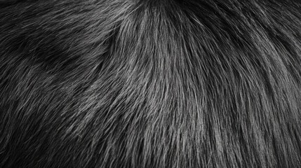 Fototapeta premium Close-up of natural grey fur with fluffy patterns, creating a realistic and cozy background texture