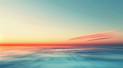 Obraz premium Sunset Seascape: Serene Ocean Horizon at Dusk