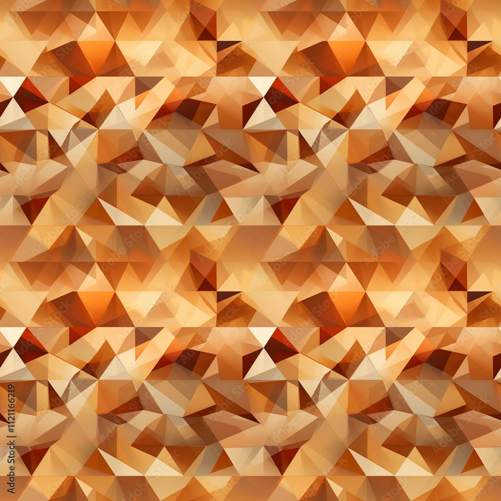 Aufkleber exploring the rhythmic flow of seamless abstract patterns in warm earth tones reflecting modern arti