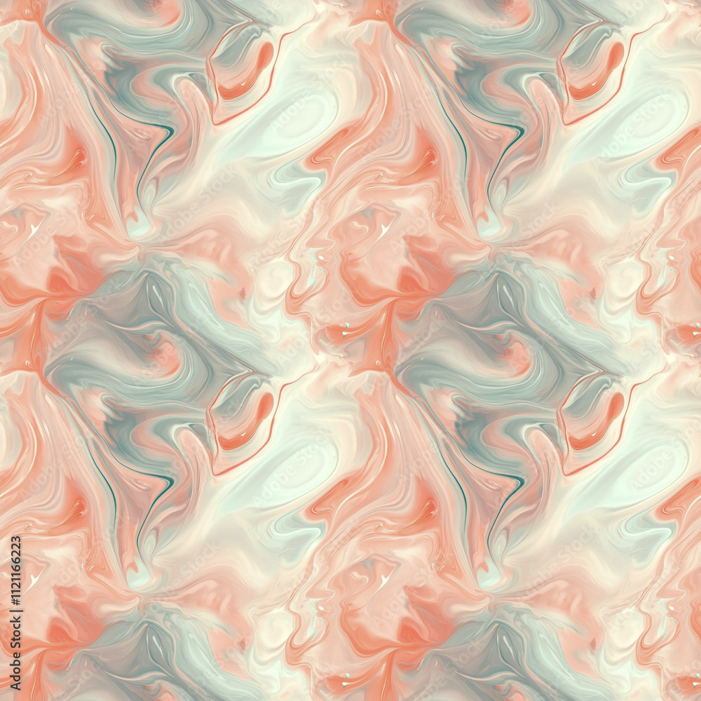 Aufkleber elegant seamless abstract pattern showcasing soft swirls and blended hues in a tranquil and artistic