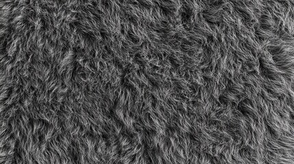 Dark grey fur texture with fine fluffy details, emphasizing natural softness and hair patterns
