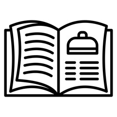 receipe book icon element for design
