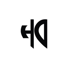 HO monogram logo design letter text name symbol monochrome logotype alphabet character simple logo